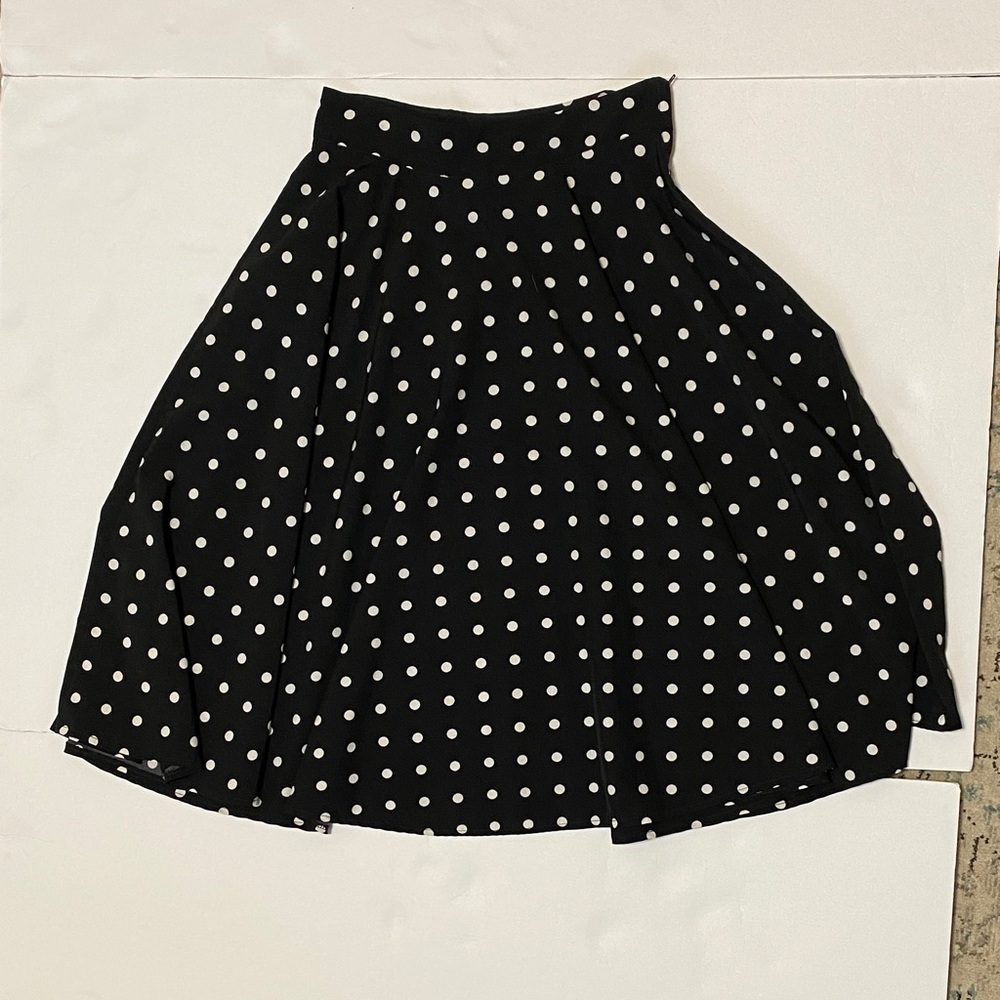 Polka Dot Black and White Skirt